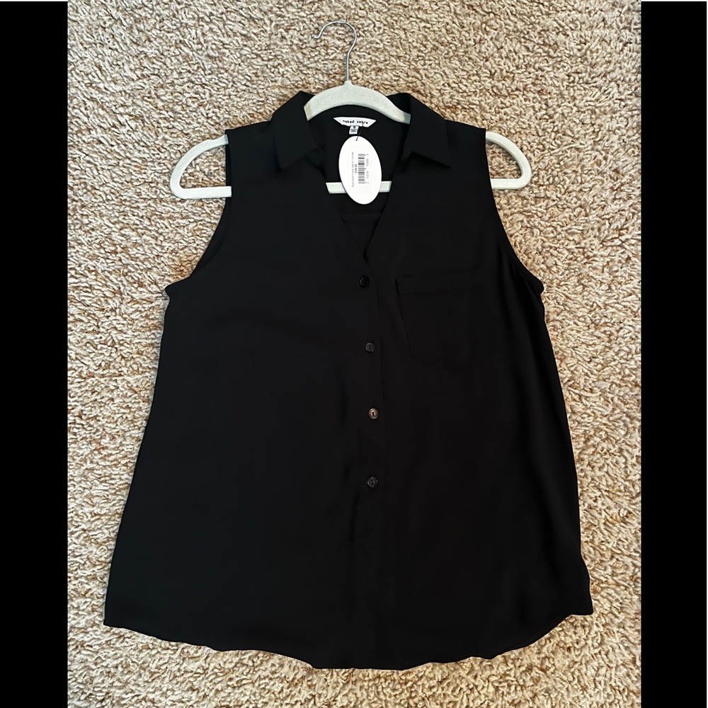 NWT Size S - Black Naked Zebra Blouse